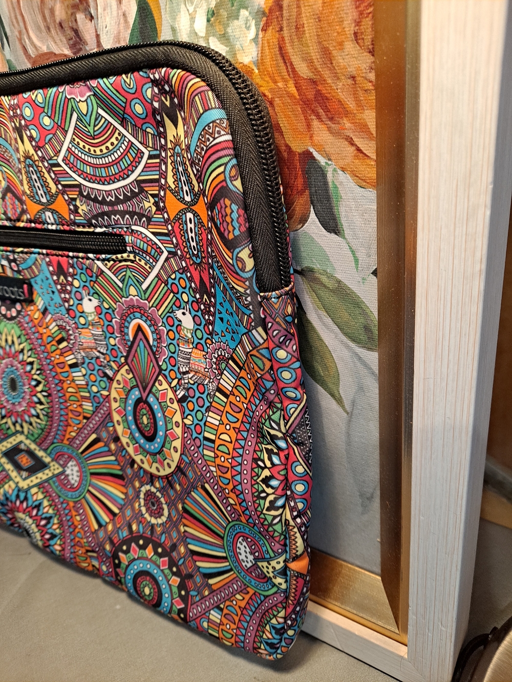 Sakroots Multicolor Mandala Llama Rainbow Wanderlust On The Go Laptop Sleeve - Picture 5 of 10